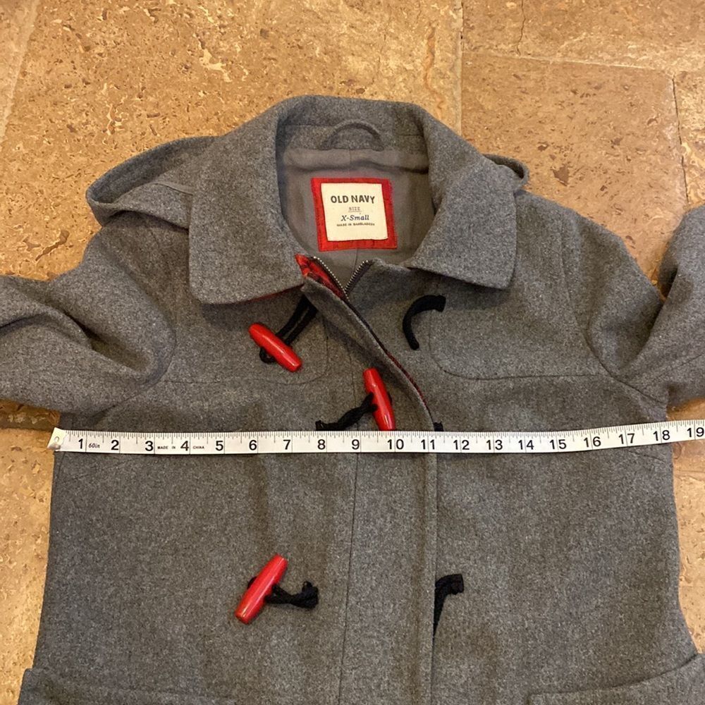 Old navy XS grey pea coat type jacket - Picture 6 of 7